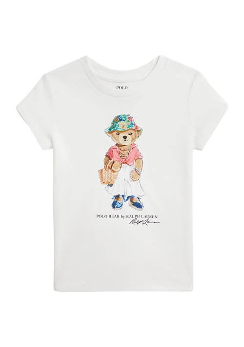 商品Ralph Lauren|Lauren Childrenswear Girls 2 6X Polo Bear Cotton Jersey T Shirt,价格¥120,第1张图片