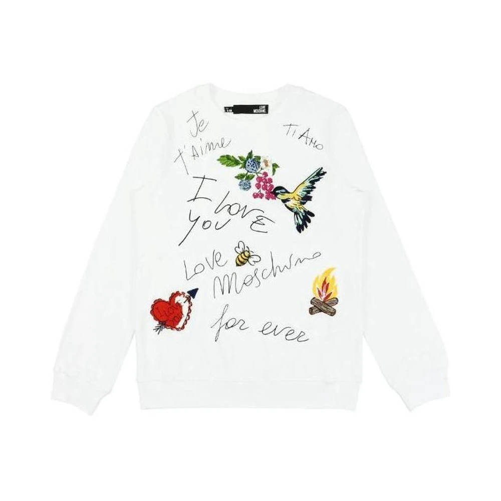 商品[国内直发] Moschino|MOSCHINO 白色女士卫衣/帽衫 W630704-E1762-A00,价格¥1440,第1张图片