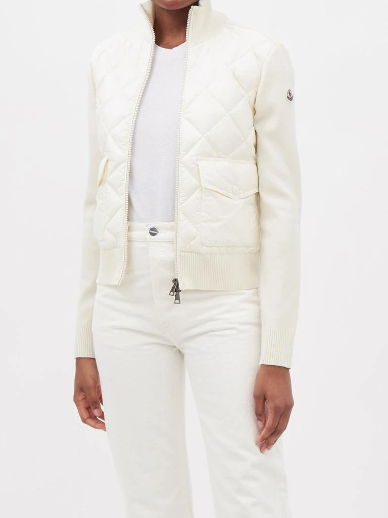 High-neck quilted shell and wool jacket 商品