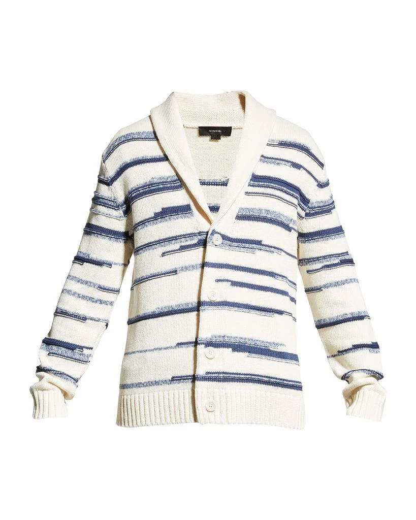 商品Vince|Men's Space Dye Stripe Cardigan,价格¥1671,第2张图片详细描述