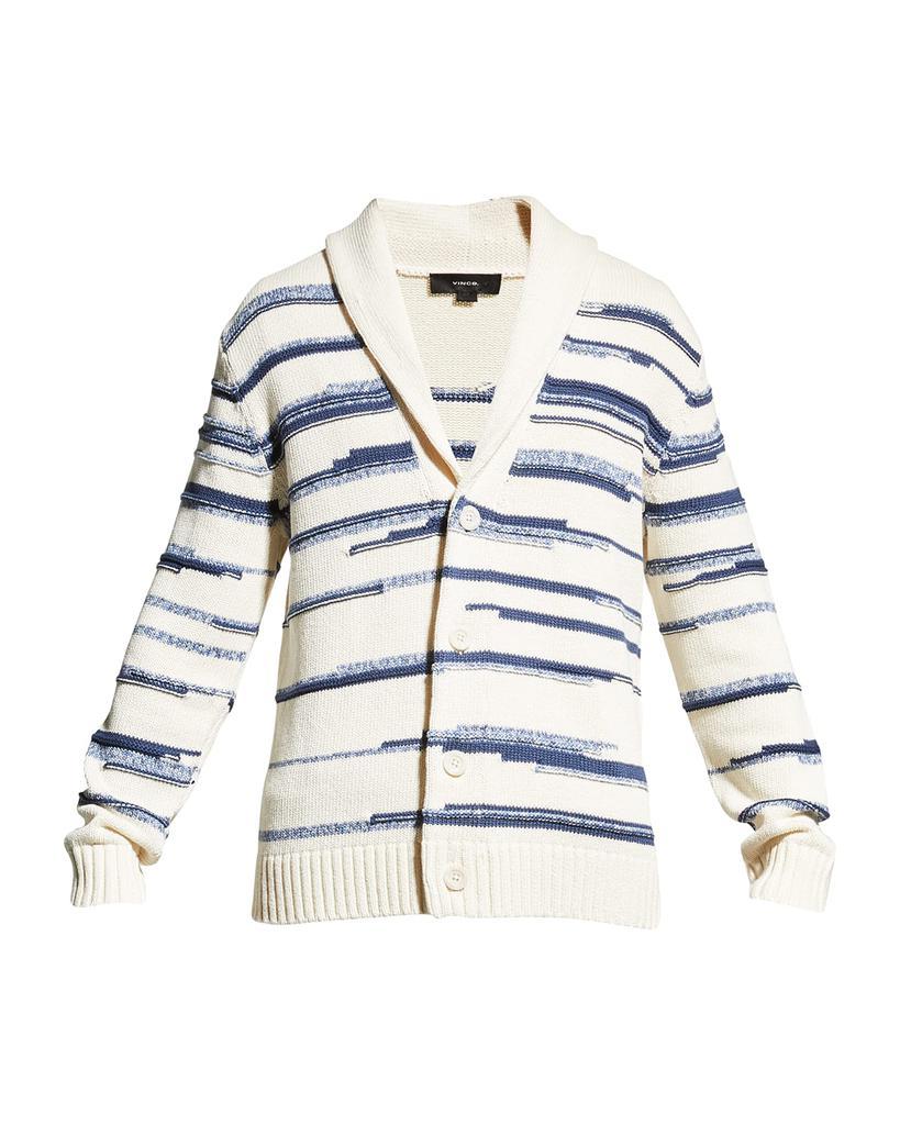 商品Vince|Men's Cashmere Space Dye Stripe Cardigan,价格¥3272,第4张图片详细描述