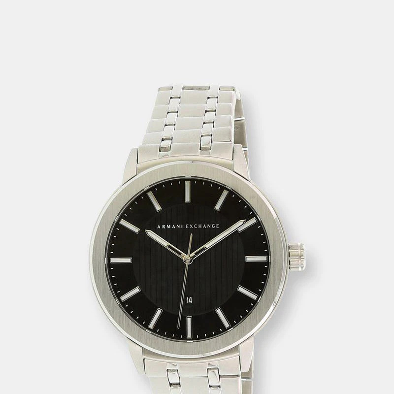 商品Armani Exchange|Armani Exchange Men's AX1455 Silver Stainless-Steel Japanese Quartz Dress Watch ONE SIZE,价格¥593,第1张图片