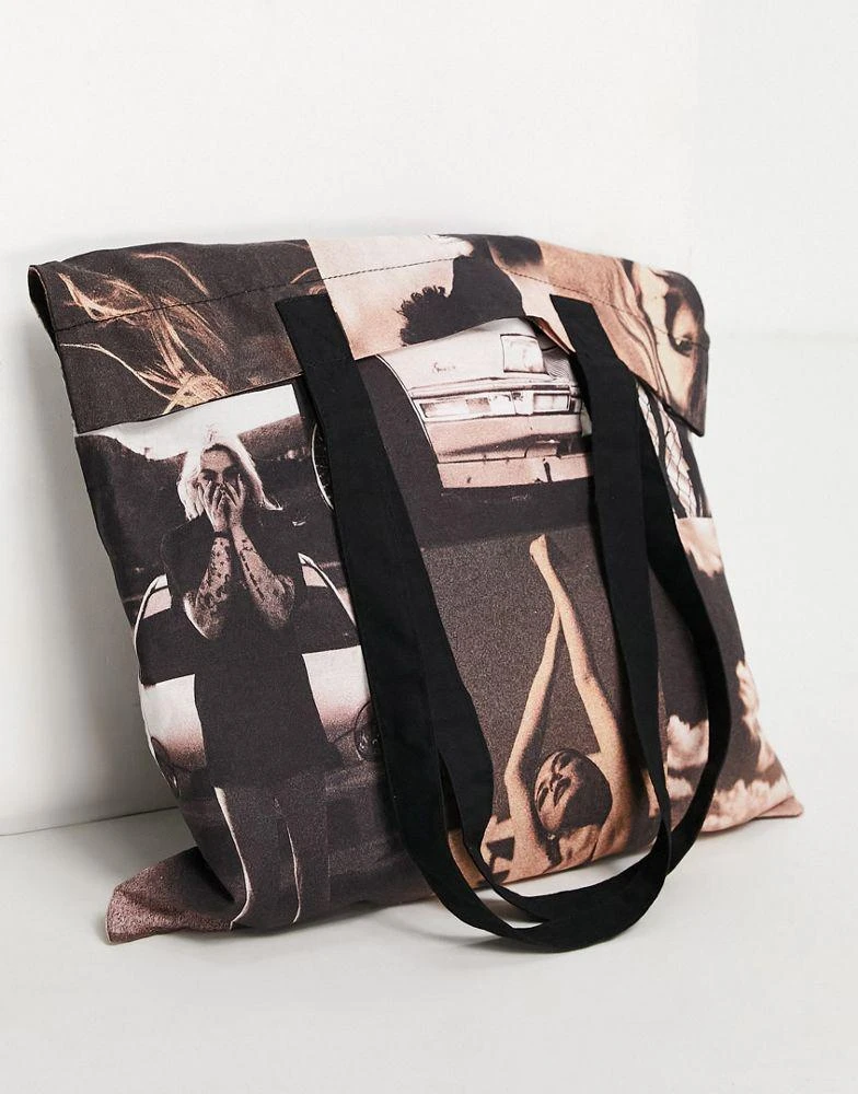 商品ASOS|ASOS DESIGN cotton tote shopper bag in photographic print  - MULTI,价格¥57,第4张图片详细描述