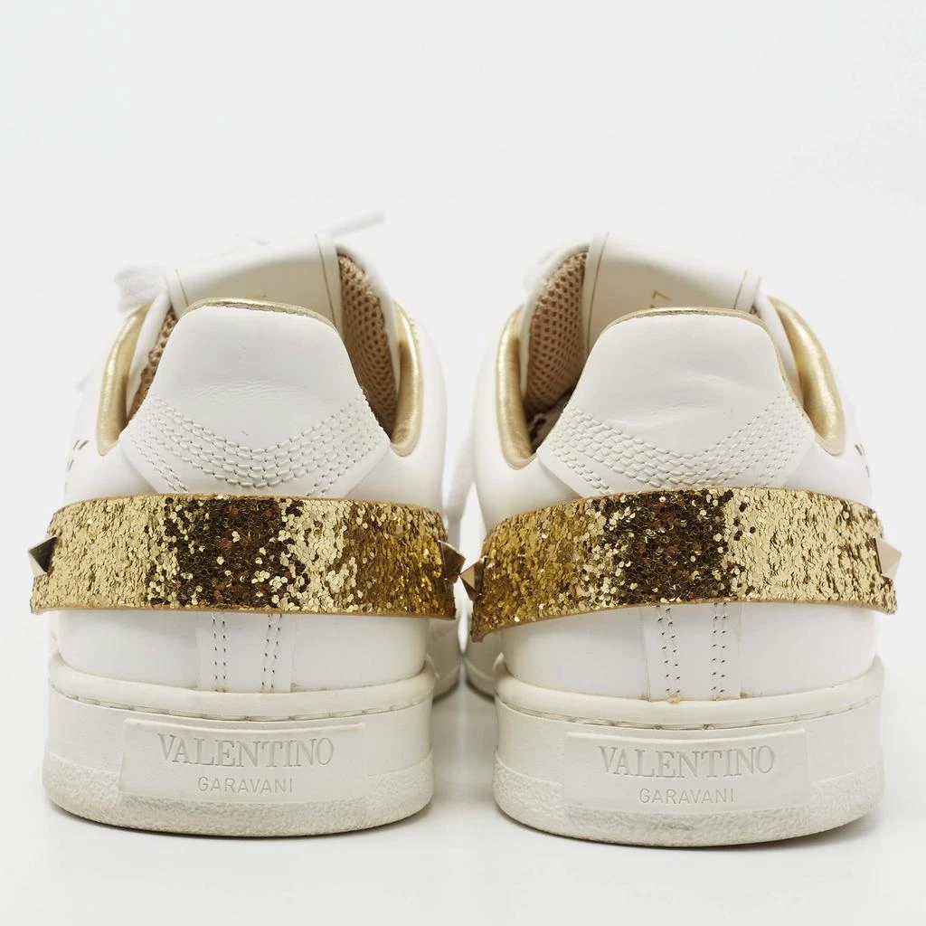 商品[二手商品] Valentino|Valentino White Leather Backnet  Lace Up Sneakers Size 37,价格¥3650,第5张图片详细描述