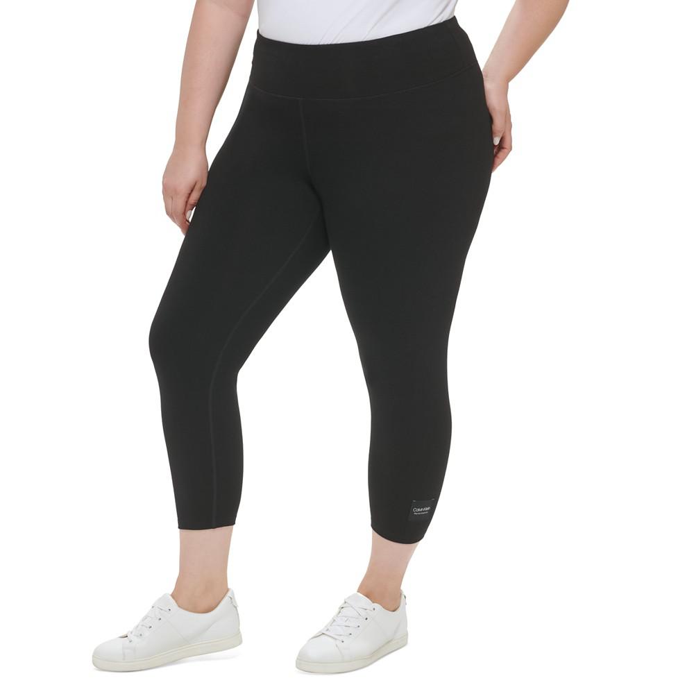 Plus Size Pull-On High Rise Logo Leggings商品第3张图片规格展示