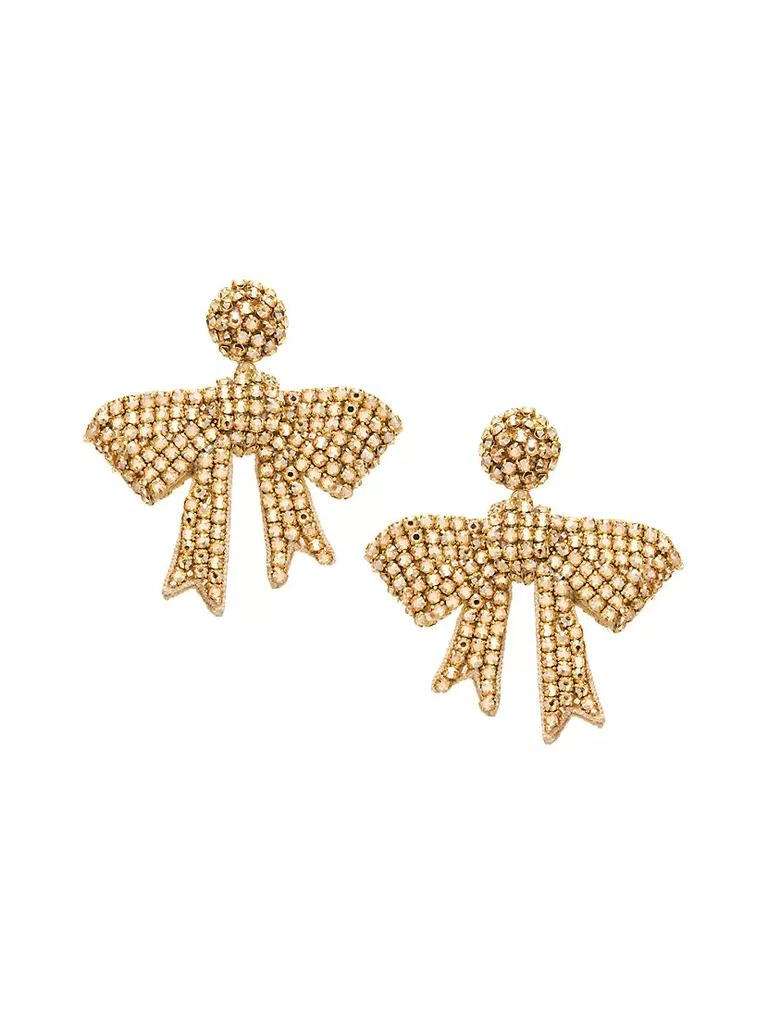 商品Oscar de la Renta|14K-Gold-Plated, Glass Crystal &amp; Beaded Bow Drop Earrings,价格¥1706,第1张图片