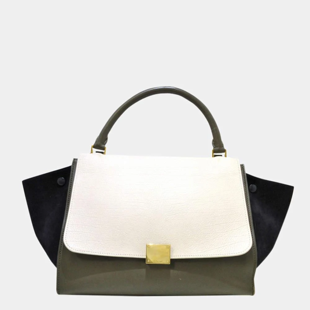 商品[二手商品] Celine|Celine Brown/Multi Trapeze Leather Satchel,价格¥6233,第1张图片
