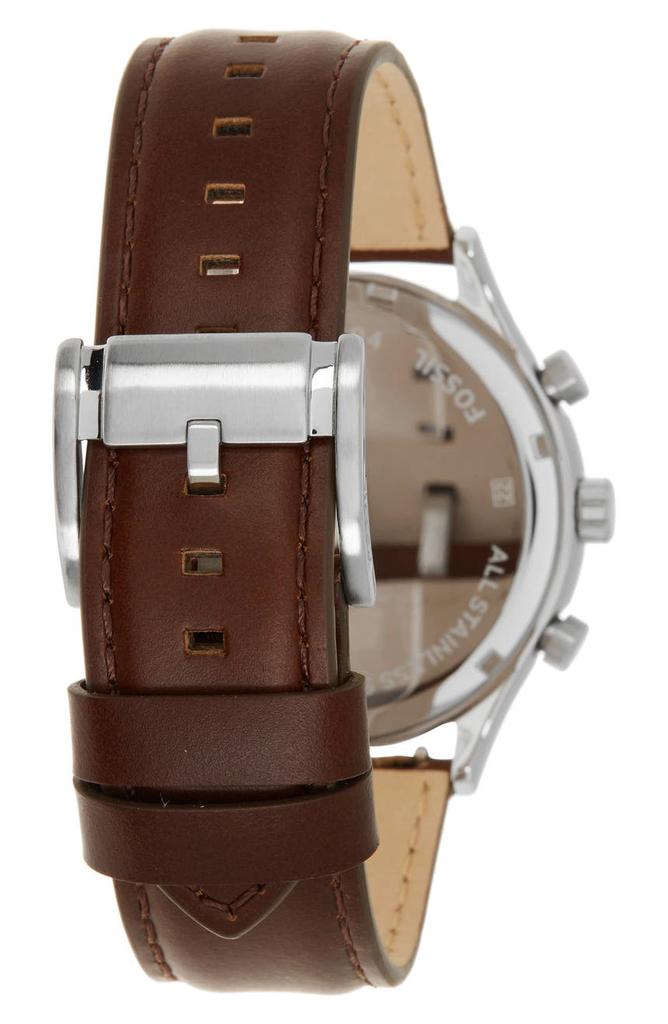 Men's Fenmore Midsized Multifunction Leather Strap Watch, 44mm商品第2张图片规格展示