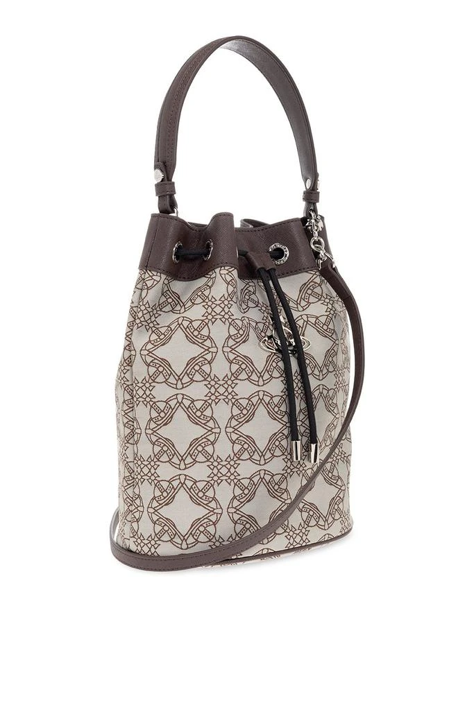 商品Vivienne Westwood|Vivienne Westwood Carrie Monogram Pattern Bucket Bag,价格¥2192,第3张图片详细描述