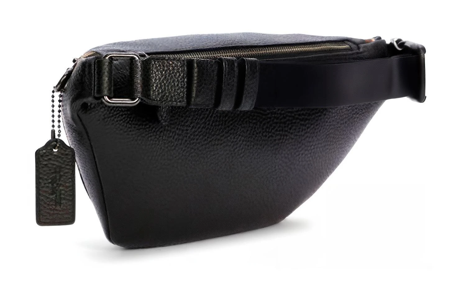 商品[国内直发] Coach|蔻驰 Warren 33 经典老花 帆布牛皮 斜挎胸包腰包 大号 男款 卡其棕黑拼色,价格¥1196,第3张图片详细描述