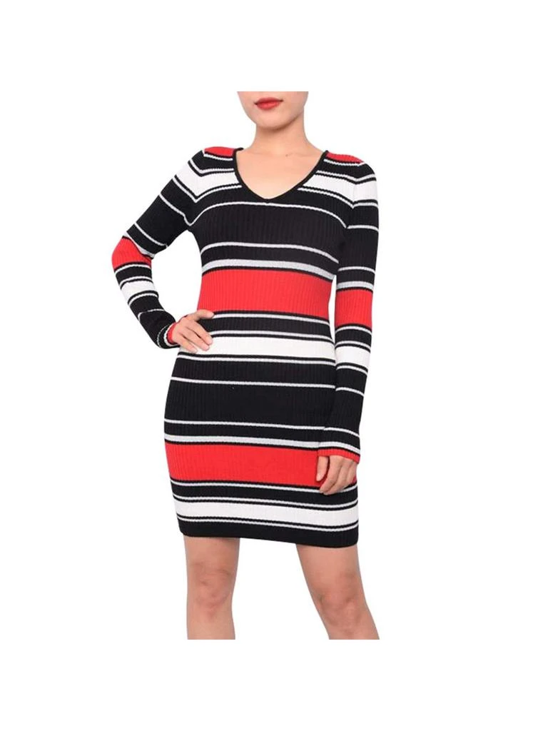 商品Planet Gold|Juniors Womens Striped Mini Sweaterdress,价格¥151,第1张图片