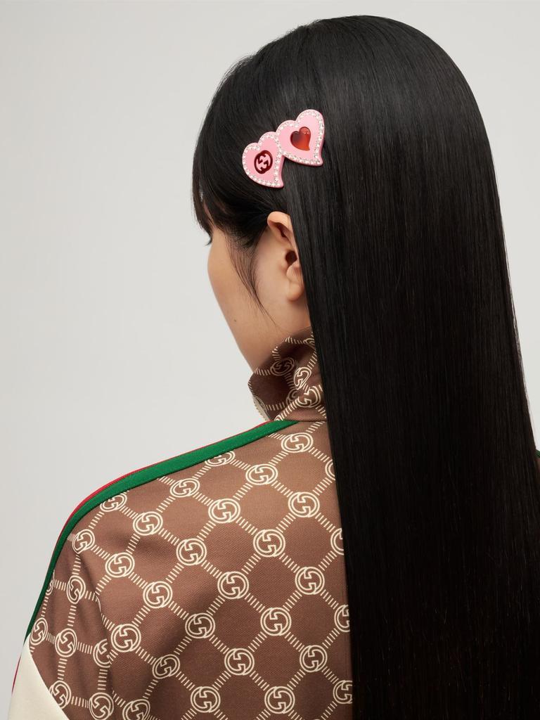 商品Gucci|Gg & Hearts Resin Hair Clip,价格¥3300,第1张图片