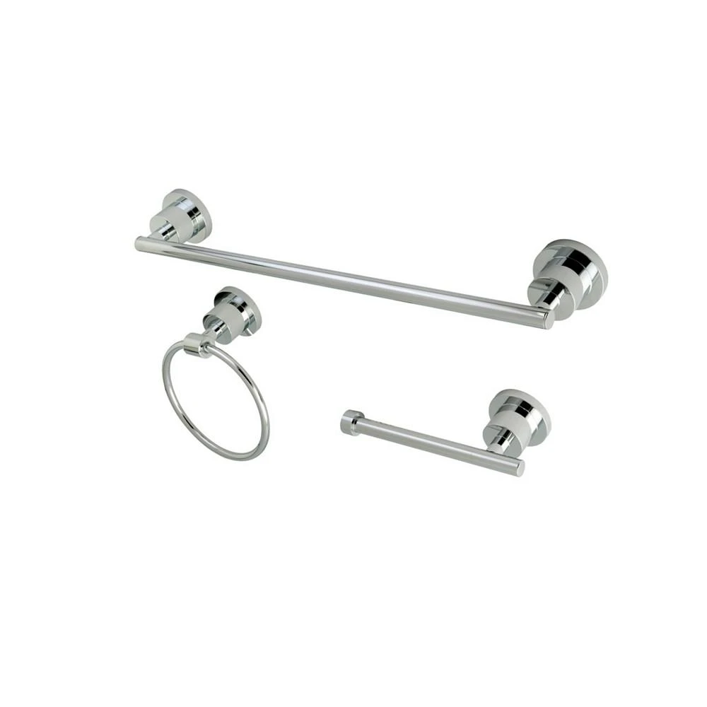 商品Kingston Brass|Concord-Modern 3-Pc. Bathroom Accessories Set in Polished Chrome,价格¥1339,第1张图片