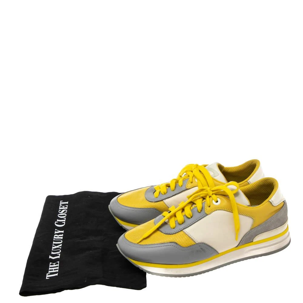 Salvatore Ferragamo Multicolor Leather And Suede Lace Up Sneakers Size 43 商品