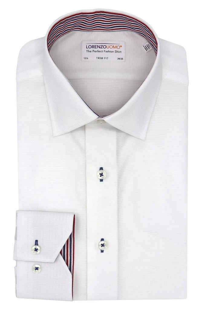 商品Lorenzo Uomo|Trim Fit Solid Woven Dress Shirt,价格¥327,第1张图片
