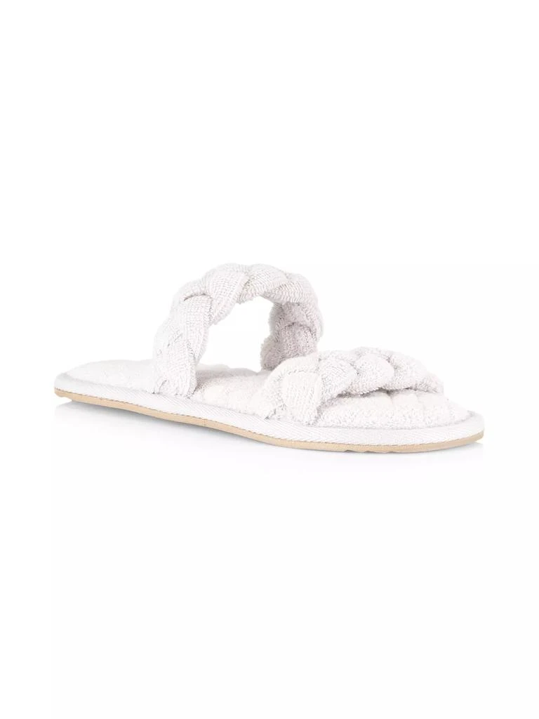 商品Barefoot Dreams|Towel Terry Braided Slippers,价格¥516,第2张图片详细描述