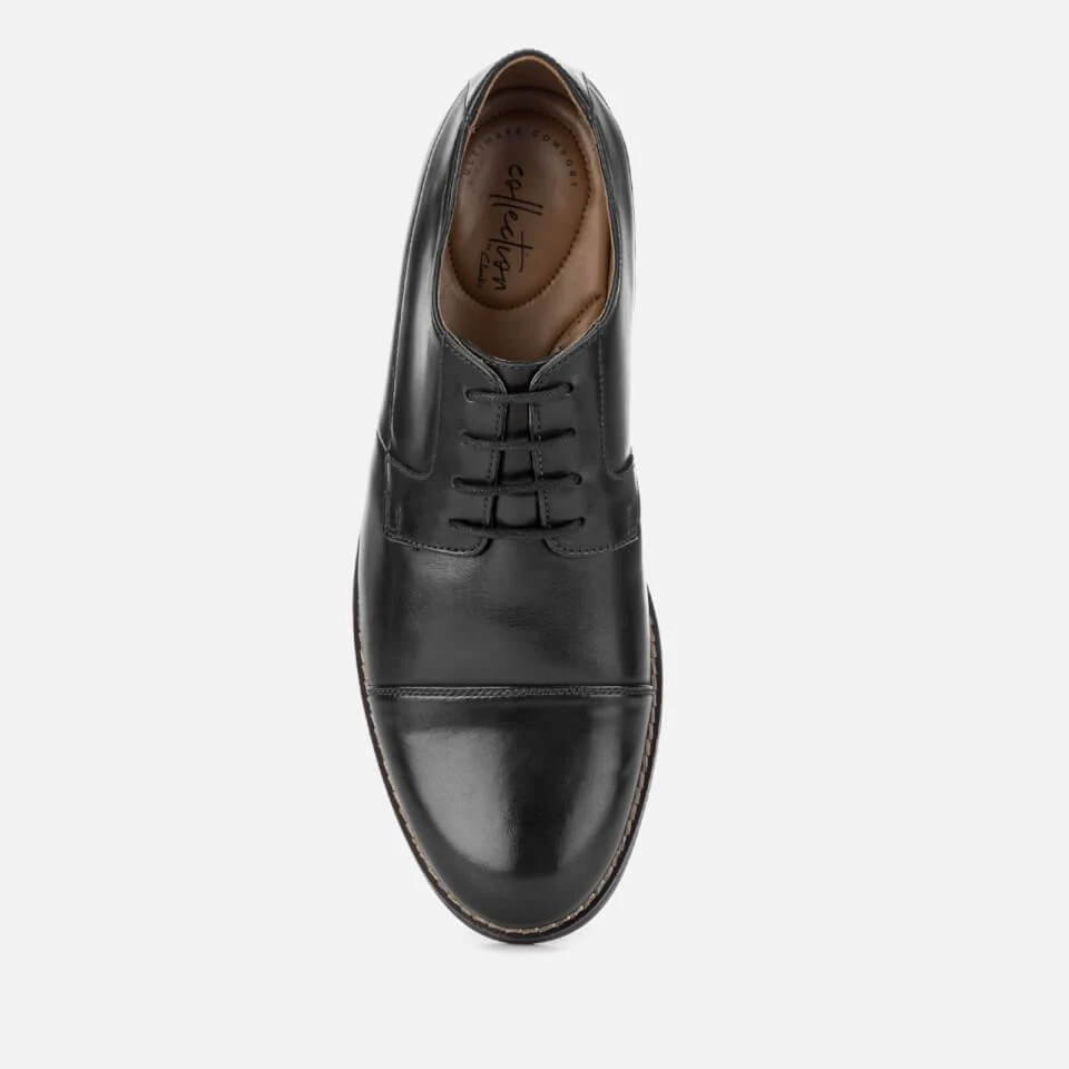 商品Clarks|英伦风商务正装皮鞋 休闲鞋  Men's Becken Cap Leather Derby Shoes - Black,价格¥369,第3张图片详细描述