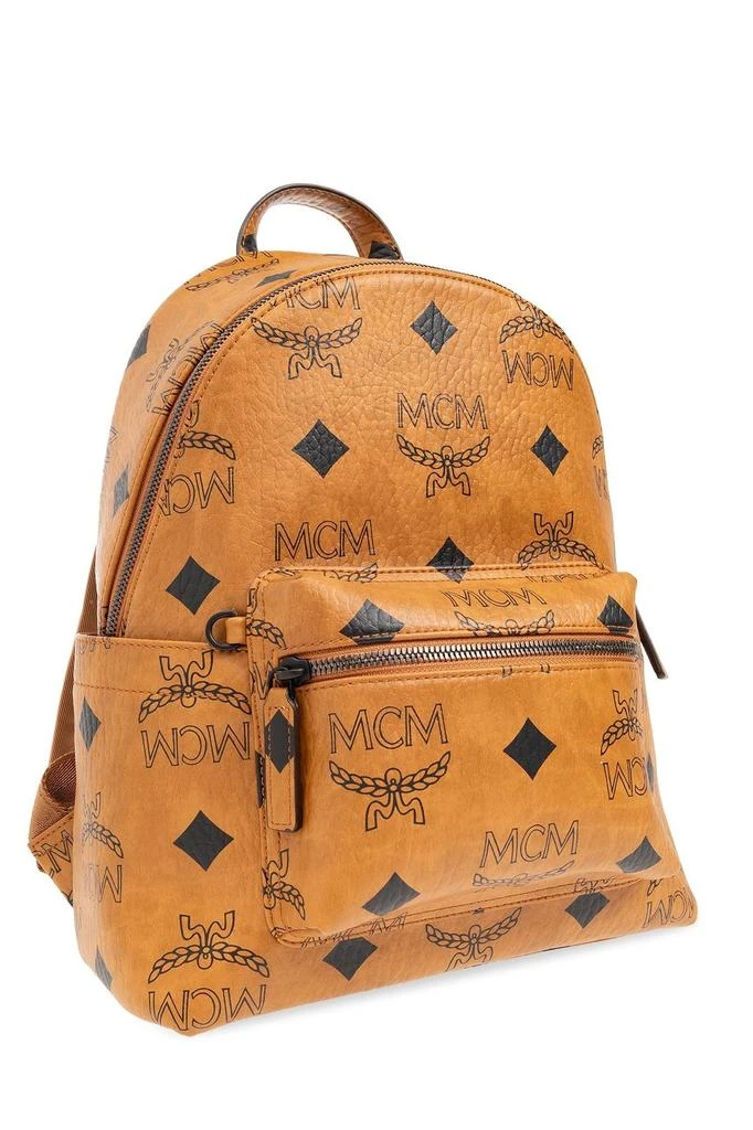 商品MCM|MCM All-Over Logo Printed Zipped Backpack,价格¥5970,第3张图片详细描述