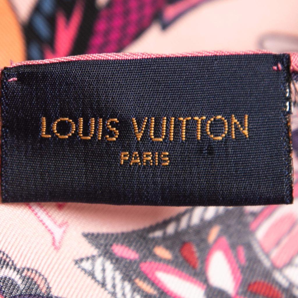 Louis Vuitton Pink Angels Silk Square Scarf商品第3张图片规格展示