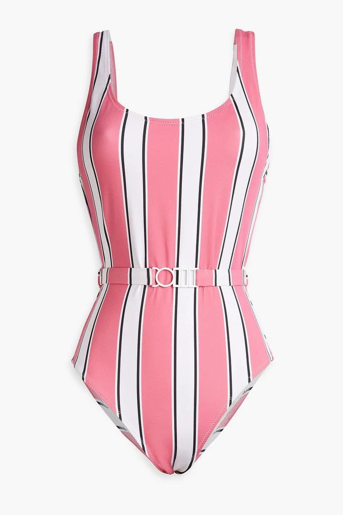 商品Solid & Striped|The Anne Marie belted striped swimsuit,价格¥738,第1张图片