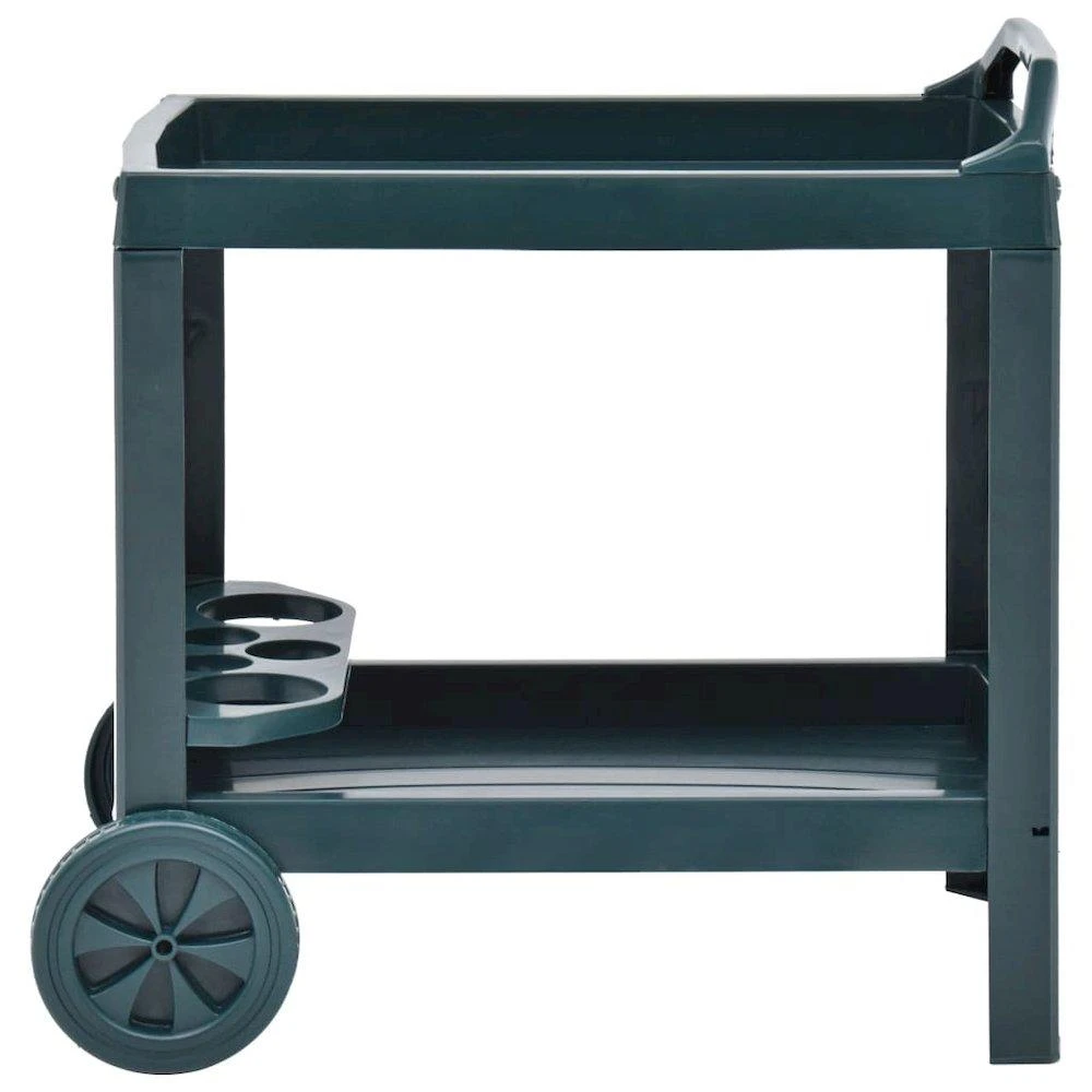 商品vidaXL|Beverage Cart Green 27.2"x20.9"x28.3" Plastic, 48812,价格¥886,第2张图片详细描述