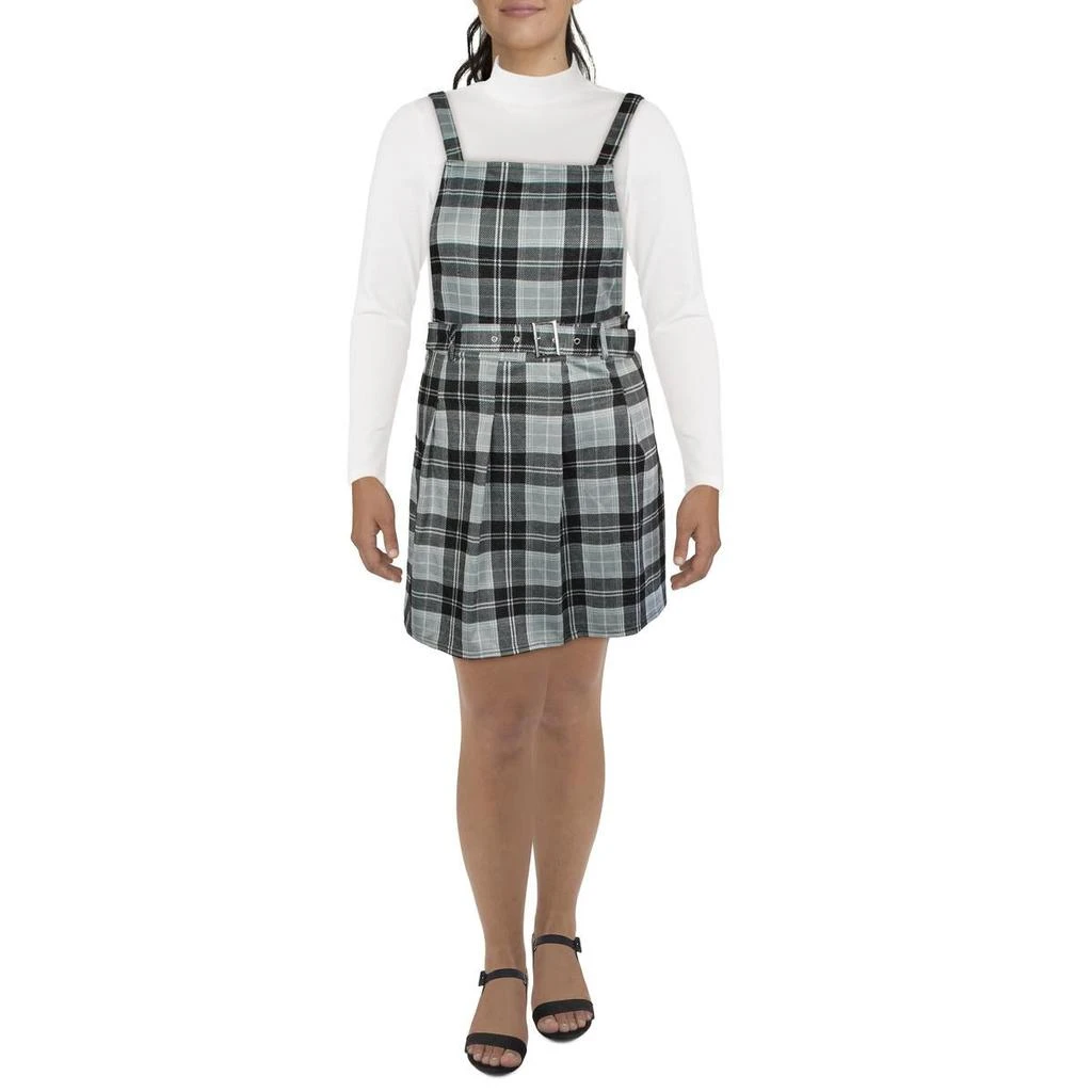 商品Planet Gold|Planet Gold Womens Juniors Plaid Two-Piece Fit & Flare Dress,价格¥109,第2张图片详细描述