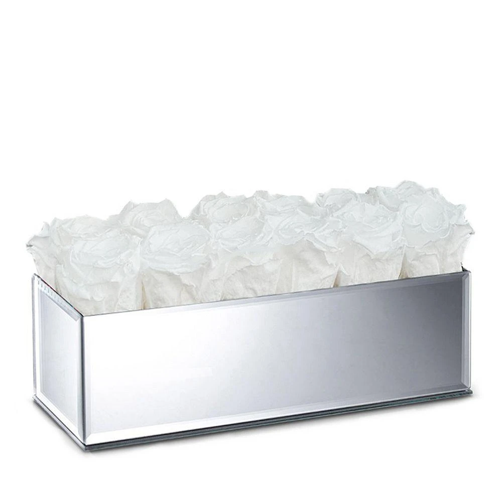 商品Rose Box NYC|12 Rose Custom Silver Mirrored Centerpiece,价格¥1788,第1张图片详细描述