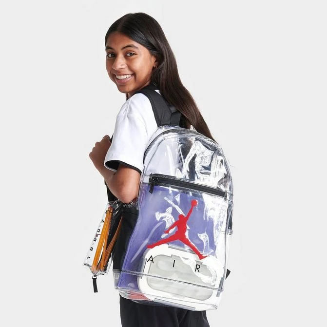 商品Jordan|Kids' Jordan Clear School Pencil Case Backpack (17L),价格¥372,第1张图片