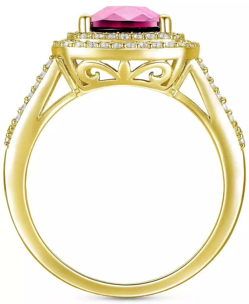 商品Macy's|Lab-Grown Ruby (2-1/2 ct. t.w.) and White Sapphire (1/2 ct. t.w.) Ring in 14k Gold-Plated Sterling Silver,价格¥1355,第3张图片详细描述