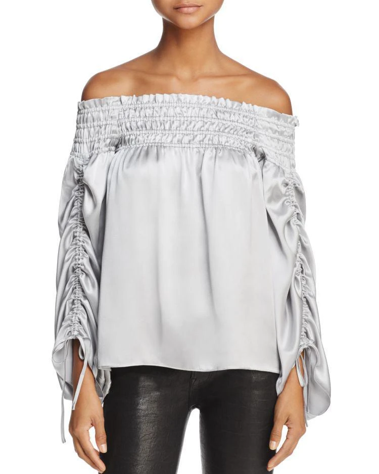 商品Parker|Valentino Off-the Shoulder Silk Top - 100% Exclusive,价格¥920,第1张图片