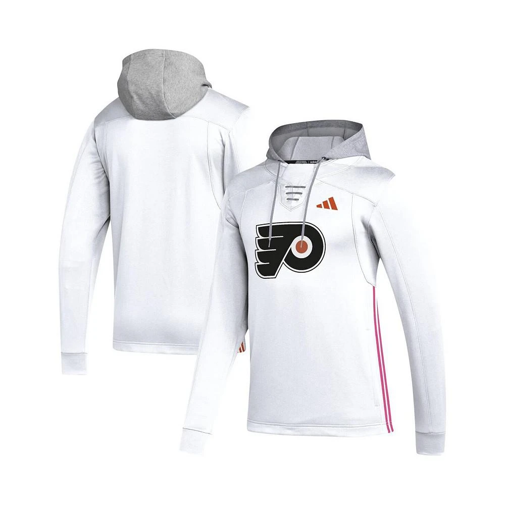 商品Adidas|Men's White Philadelphia Flyers Refresh Skate Lace AEROREADY Pullover Hoodie,价格¥734,第1张图片