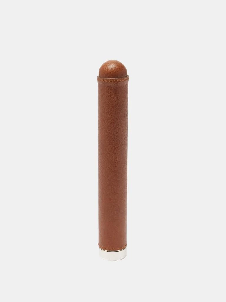 商品Brunello Cucinelli|Leather and stainless steel cigar case,价格¥2128,第1张图片