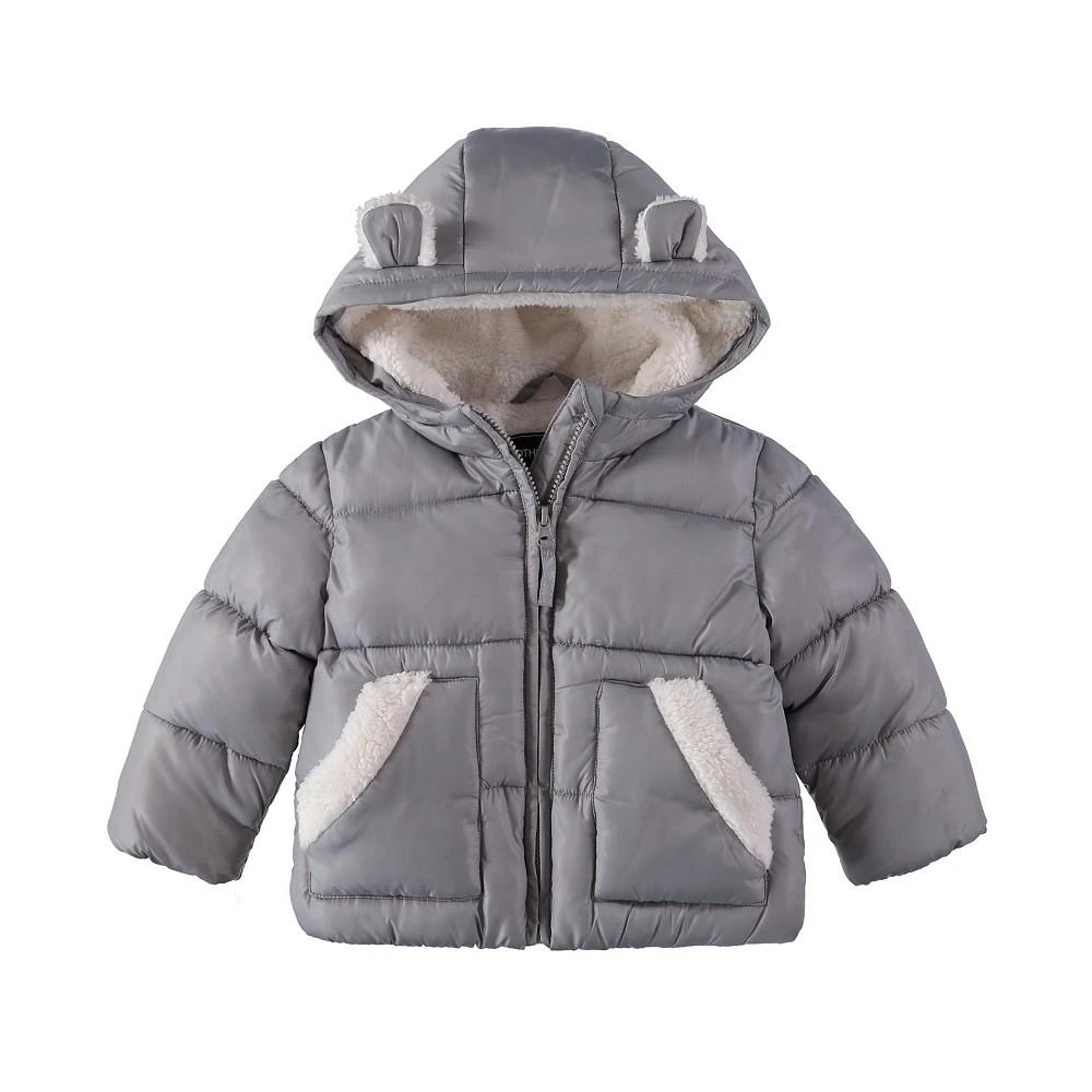 商品S Rothschild & CO|Rothschild Baby Boys Sherpa Lined Animal Hooded Puffer Jacket,价格¥227,第1张图片