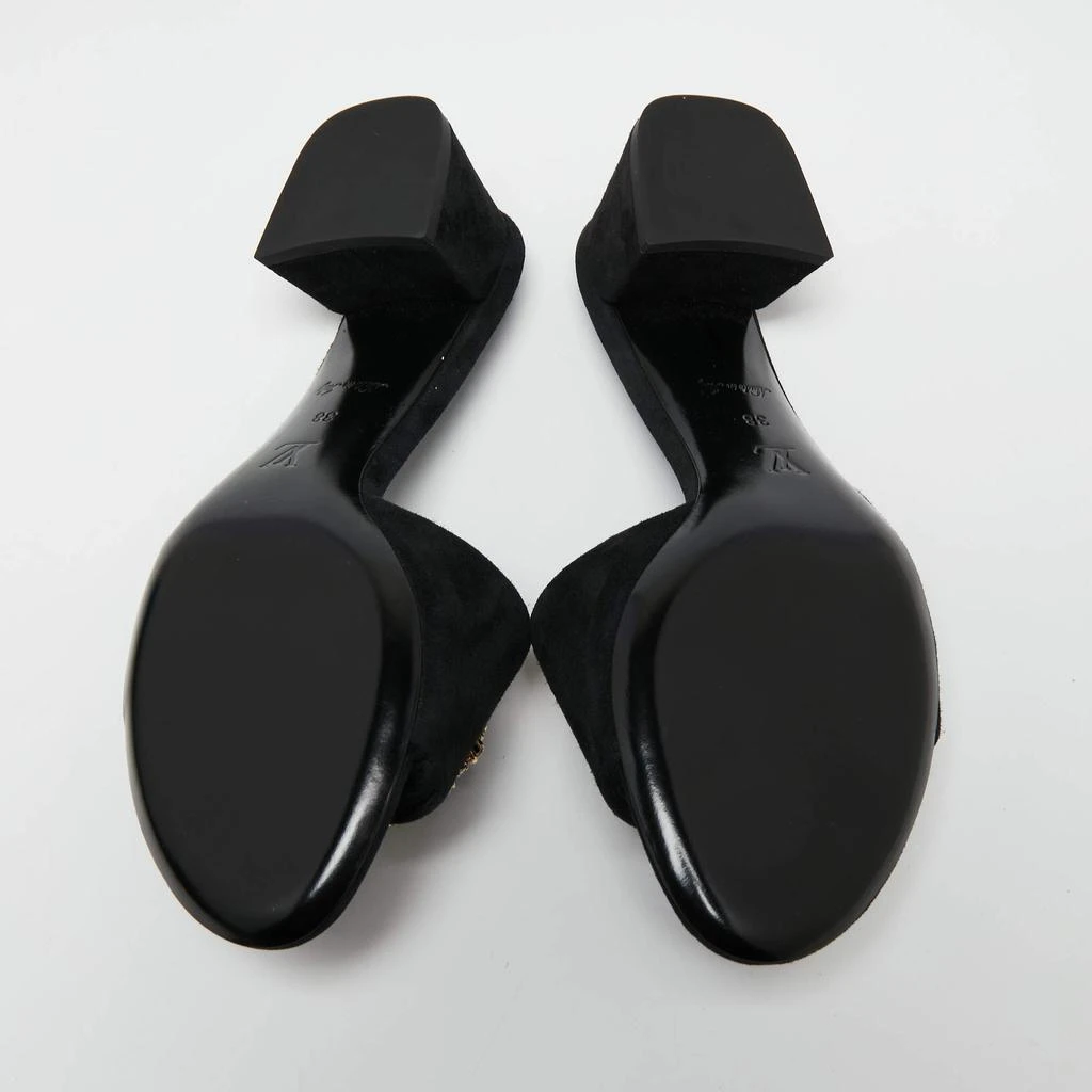 Louis Vuitton Black Suede Madeleine Slide Sandals Size 38 商品
