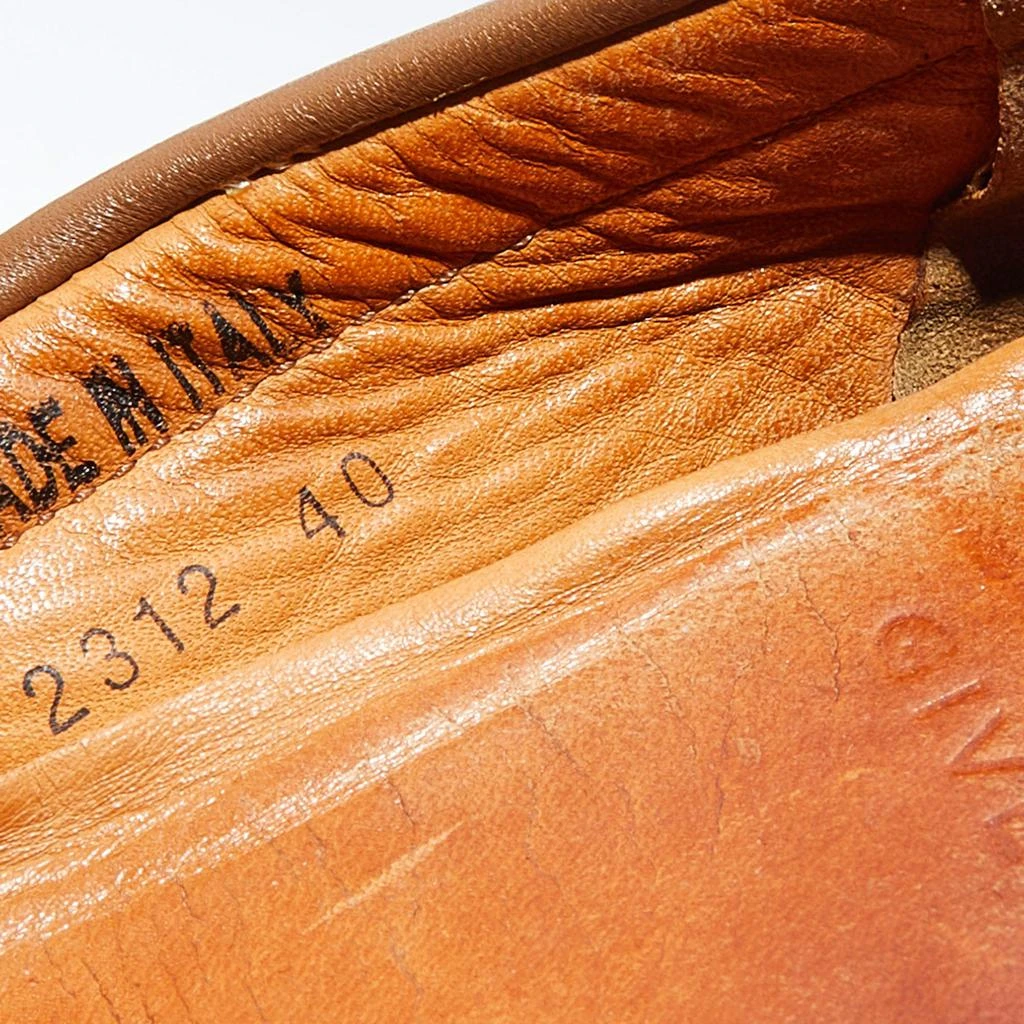 Givenchy Brown Leather Slip On Loafers Size 40 商品