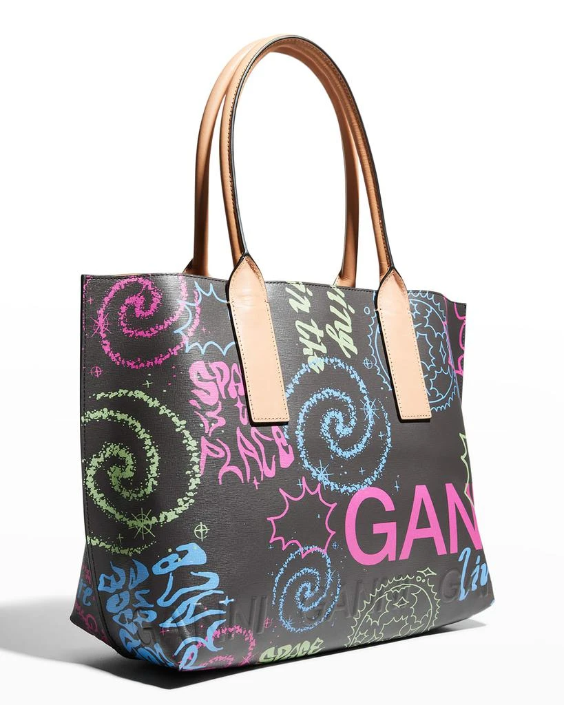 商品Ganni|Banner Logo Graphic Tote Bag,价格¥914,第4张图片详细描述