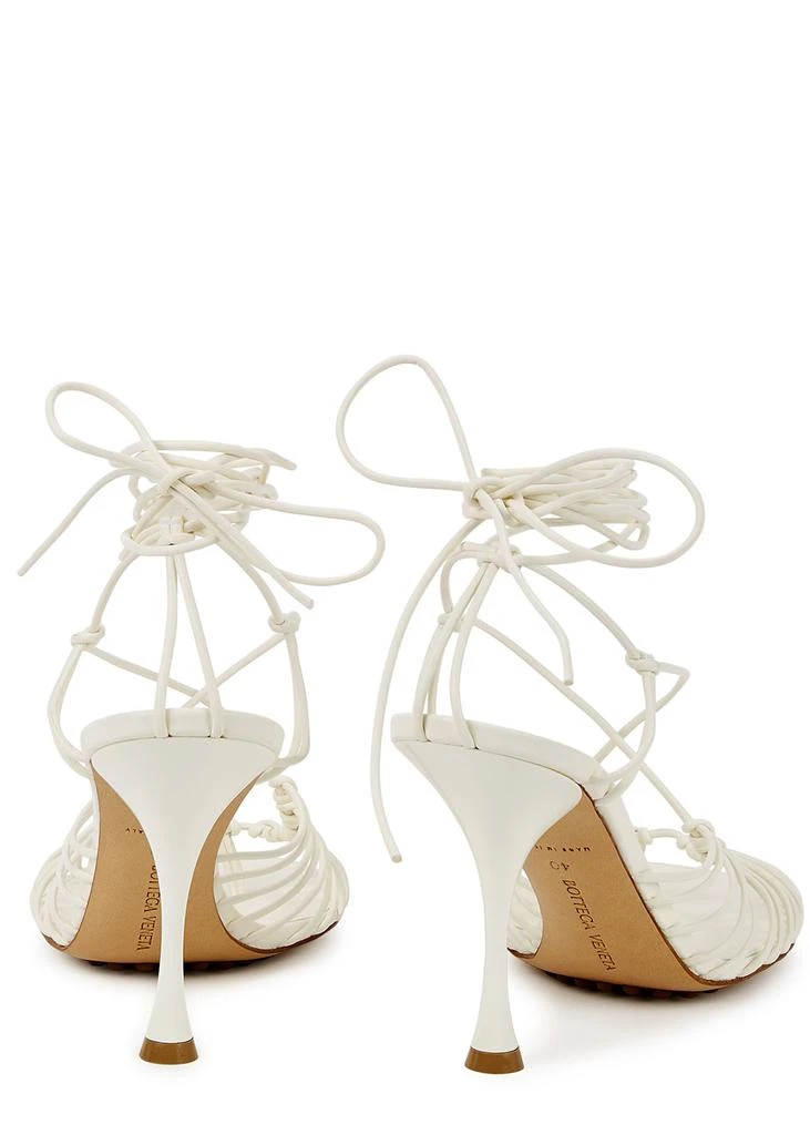 商品Bottega Veneta|Dot 90 white lace-up leather sandals,价格¥3951,第3张图片详细描述