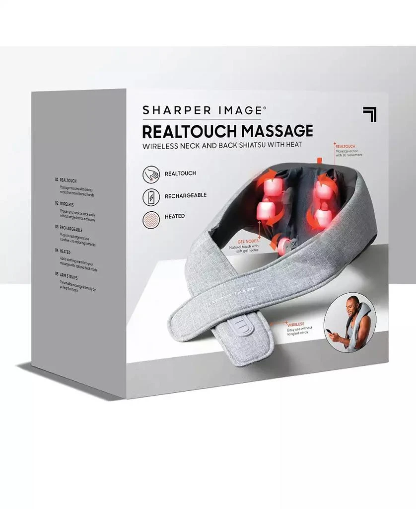 商品Sharper Image|Realtouch Shiatsu Massager, Warming Heat Soothes Sore Muscles, Nodes Feel Like Real Hands, Wireless & Rechargeable,价格¥761,第2张图片详细描述