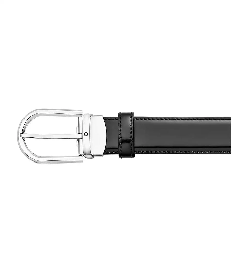 商品MontBlanc|Men's Horseshoe-Buckle Leather Belt,价格¥3053,第3张图片详细描述