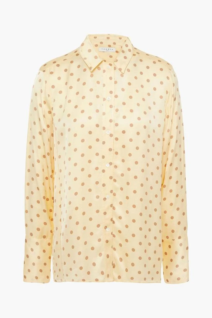 商品Sandro|Peany polka-dot satin shirt,价格¥448,第1张图片