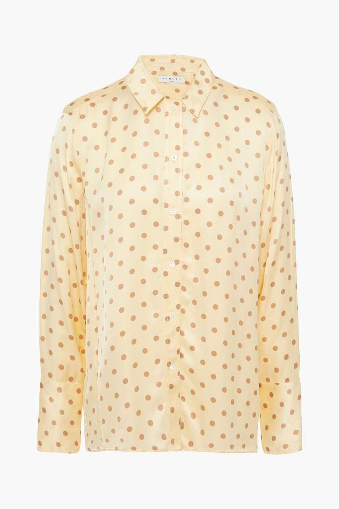 商品Sandro|Peany polka-dot satin shirt,价格¥986,第1张图片