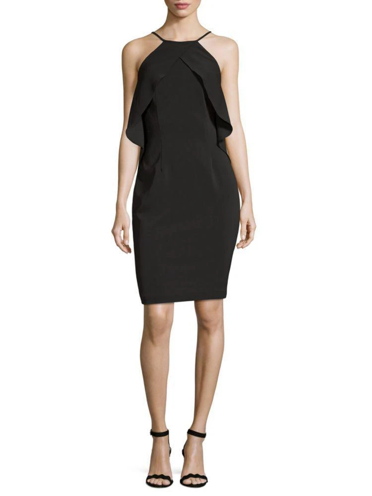 商品Carmen Marc Valvo|Ruffle Cocktail Dress,价格¥554,第1张图片