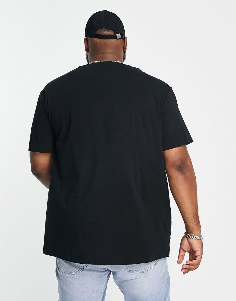 Polo Ralph Lauren Big & Tall large logo t-shirt in black商品第2张图片规格展示