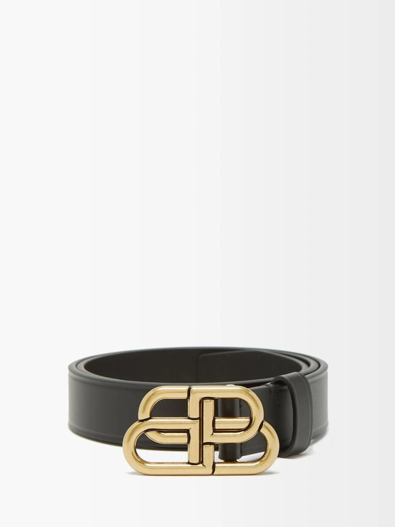 商品Balenciaga|BB-logo leather belt,价格¥3268,第1张图片