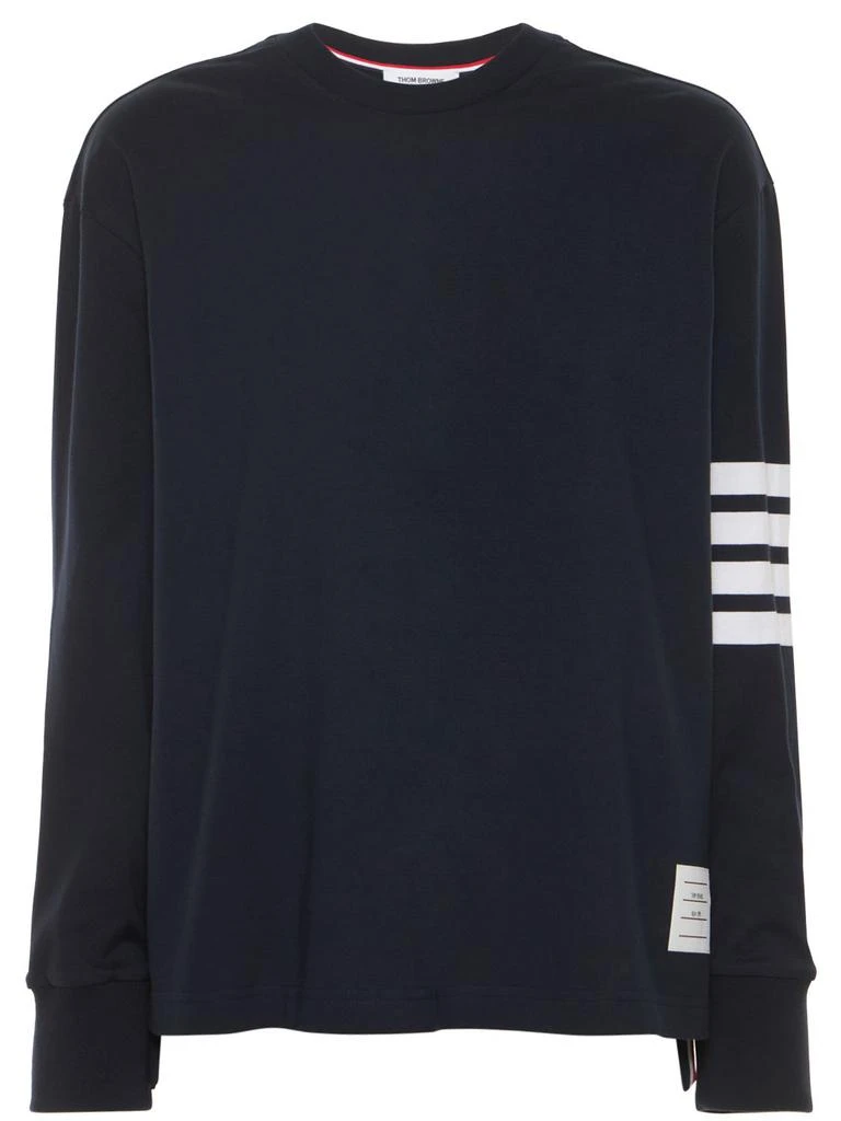 商品Thom Browne|Cotton Jersey Over Sweatshirt W/ Stripe,价格¥3349,第1张图片