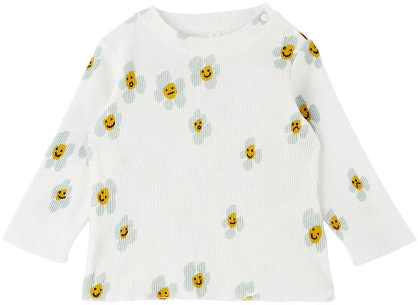 商品Stella McCartney|Baby White Daisy Long Sleeve T-Shirt,价格¥336,第1张图片