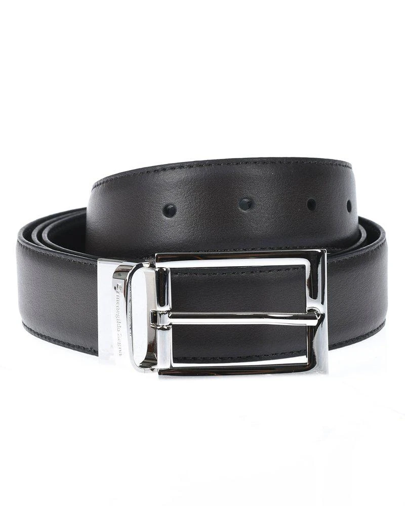 商品Zegna|Ermenegildo Zegna Double Logo Buckle Belt,价格¥2585,第1张图片