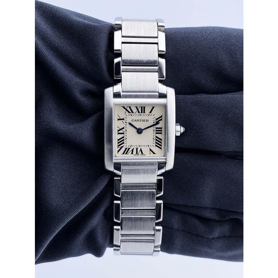 Pre-owned Cartier Tank Francaise Beige Dial Ladies Watch 2384商品第2张图片规格展示