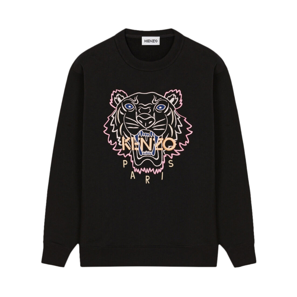 KENZO 女士黑色棉质卫衣 FC52SW8244XH-99商品第1张图片规格展示