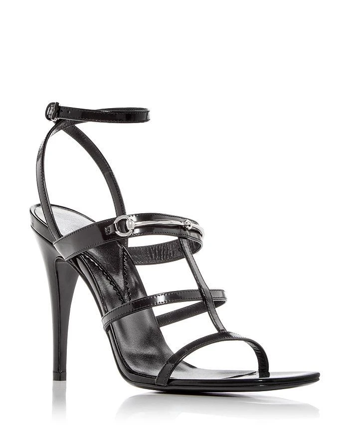 商品Gucci|Women's Horsebit T Strap High Heel Sandals,价格¥7238,第1张图片详细描述